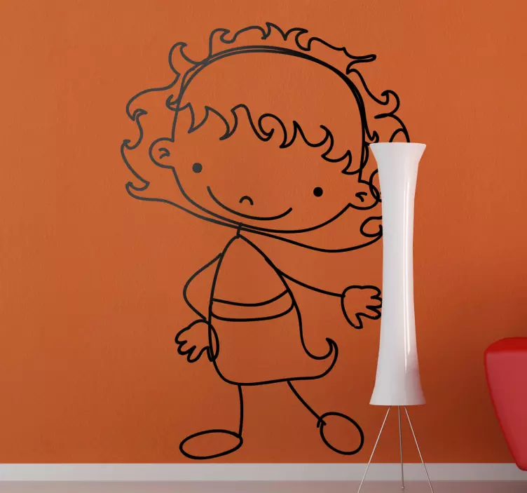 Sticker decorativo infantile bimba 40 - TenStickers