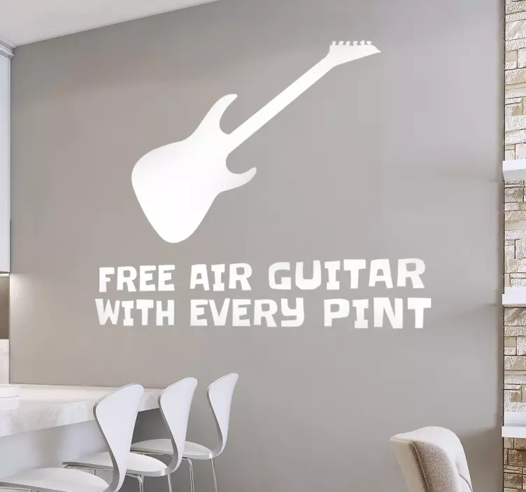 Adesivo murale Air Guitarwith every Pint - TenStickers