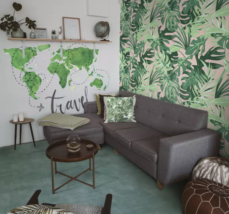 Adesivo decorativo mappamondo travel - TenStickers