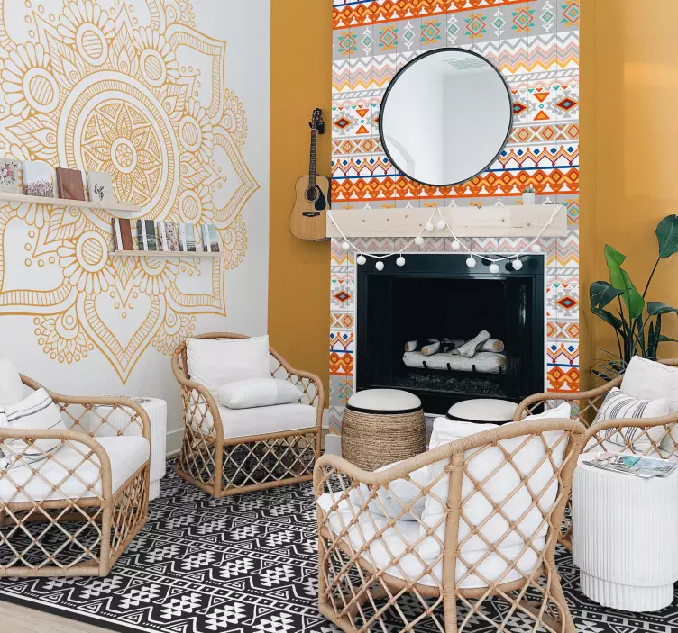 Adesivo mandala floreale - TenStickers