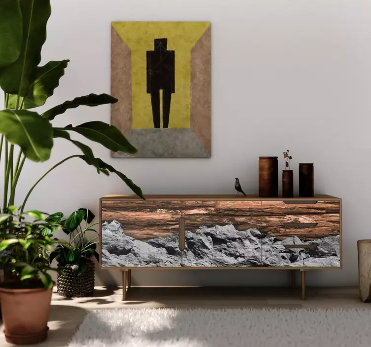 Sticker texture legno e pietra - TenStickers