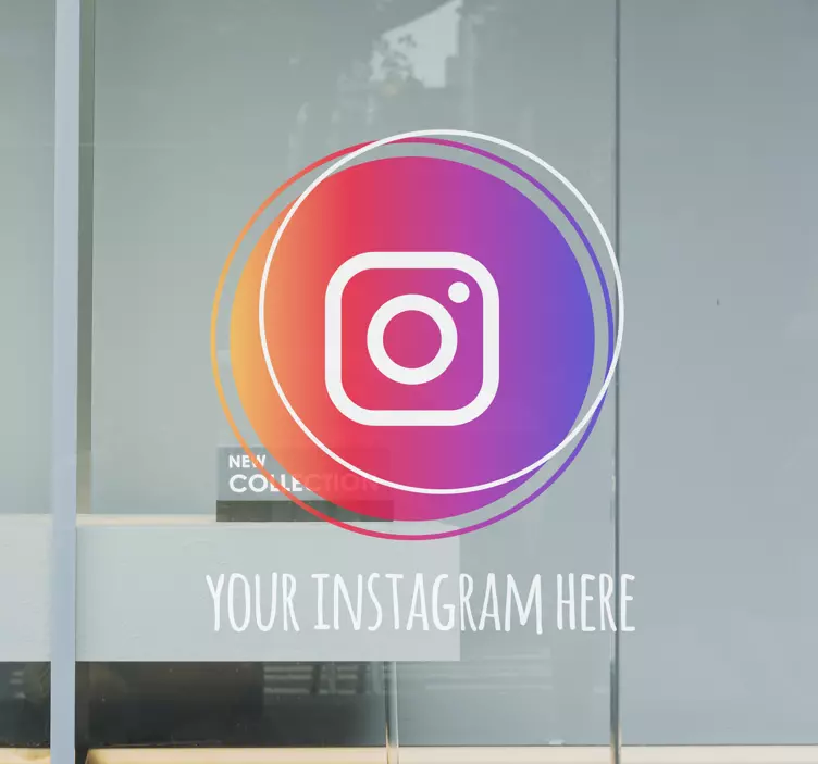 pellicola adesiva per vetri Icona instagram personalizzata - TenStickers