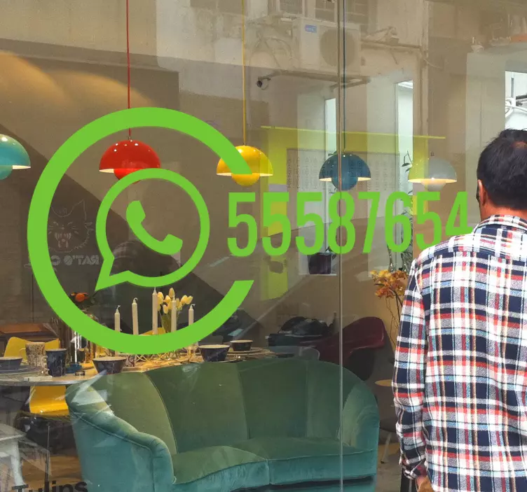 Adesivo per negozio whatsapp - TenStickers