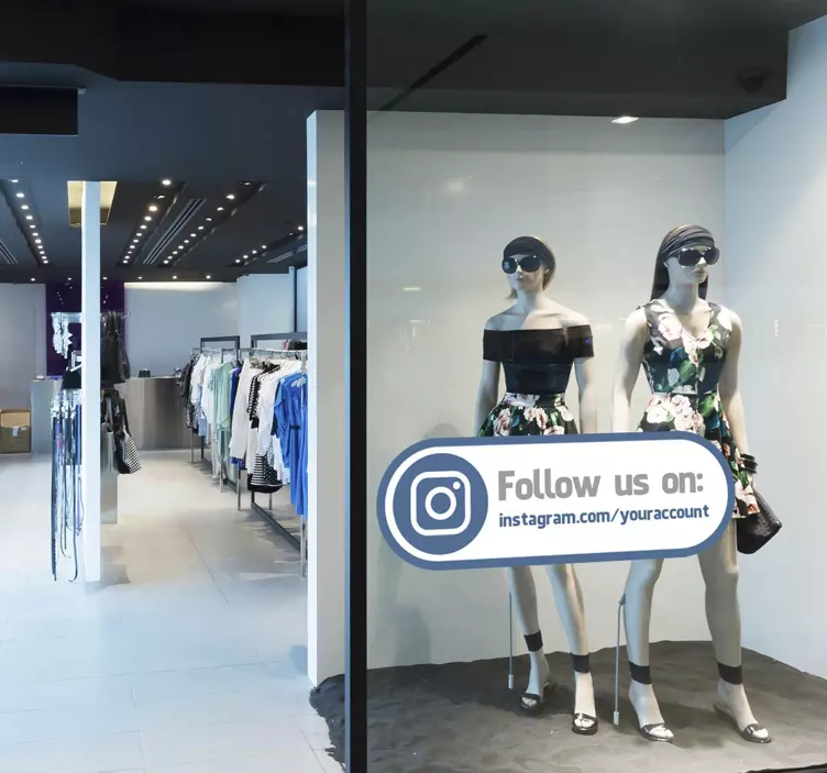 Vetrofania Instragram decorativo - TenStickers