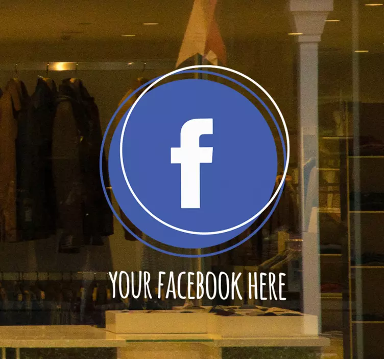 pellicola adesiva per vetri Cerchio personalizzato facebook - TenStickers