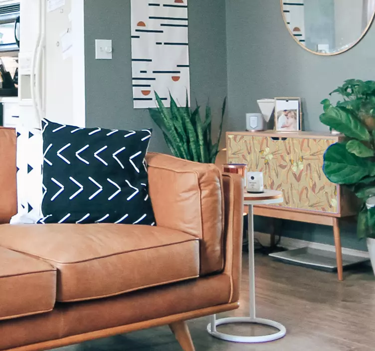 Carta adesiva per mobili motivo floreale autunnale - TenStickers