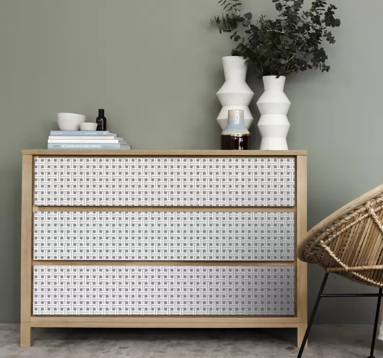 Carta adesiva per mobili motivo a trama intrecciata - TenStickers