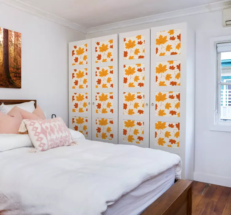 Carta adesiva per mobile con foglie autunnali - TenStickers