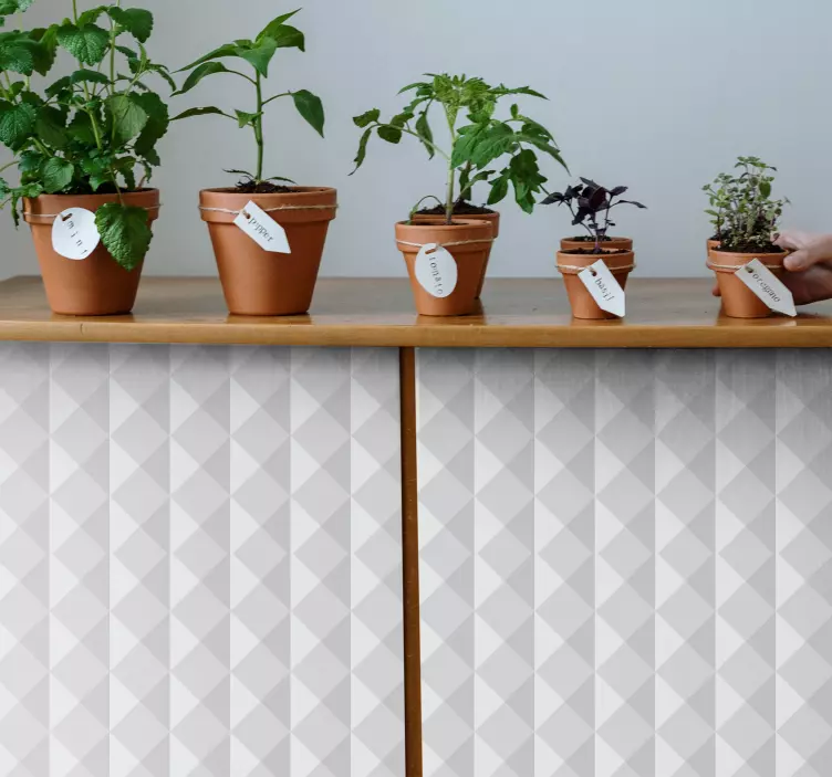 Adesivo per mobili geometrico effetto 3d - TenStickers