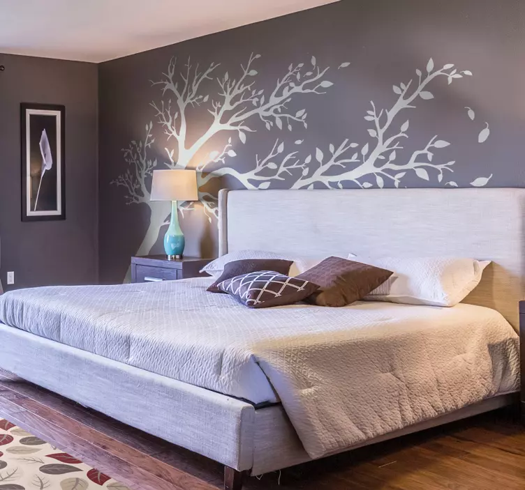 Adesivo da parete albero al vento - TenStickers