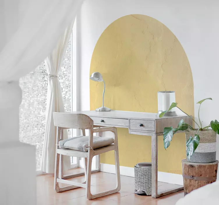 Adesivo per ufficio geometria curva astratta - TenStickers