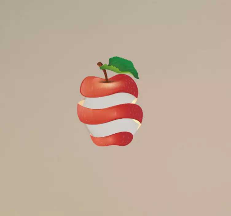 Adesivo con mela per macbook - TenStickers