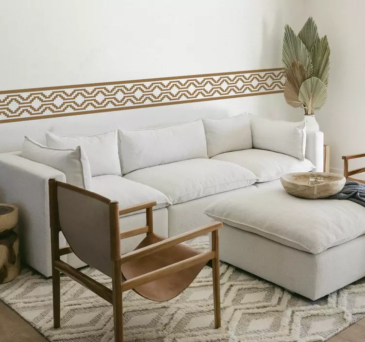 Adesivo murali soggiorno forma geometrica verde - TenStickers