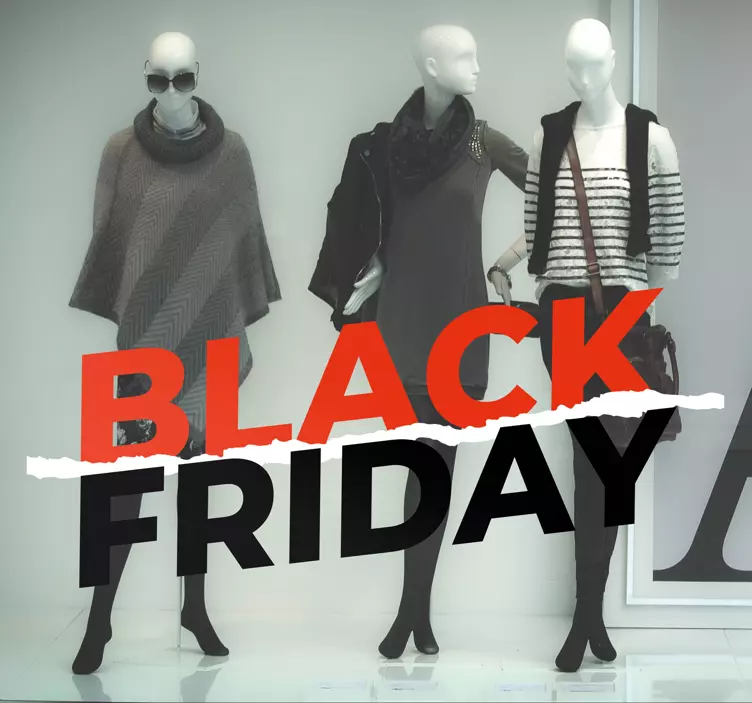 Vetrofania con scritto "Black Friday" - TenStickers