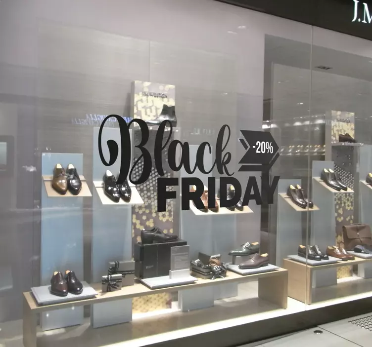 Adesivo per vetro con "black friday" - TenStickers