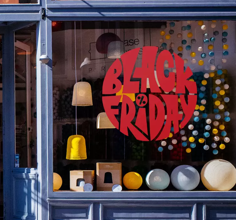 Adesivo circolare con "Black Friday" - TenStickers