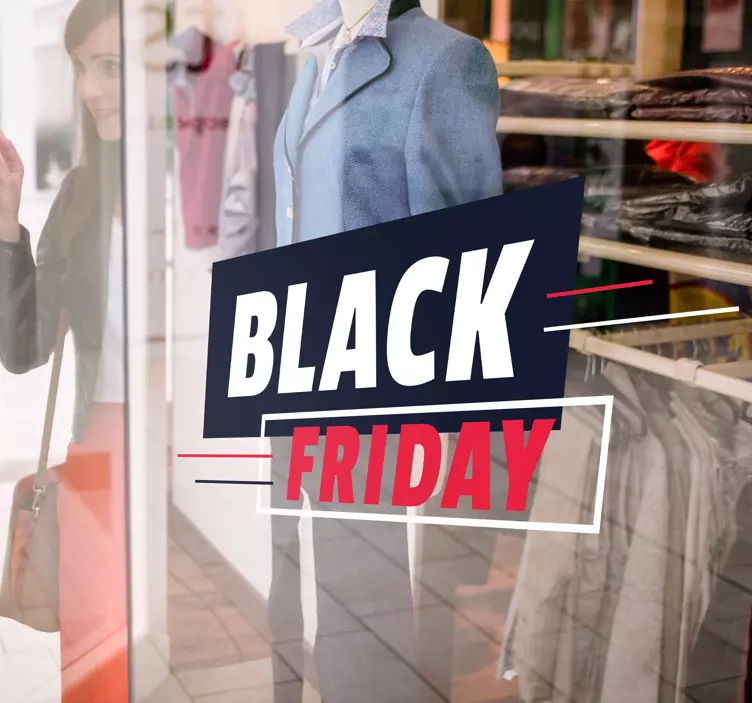 Adesivo per vetro con scritta di "Black Friday" - TenStickers
