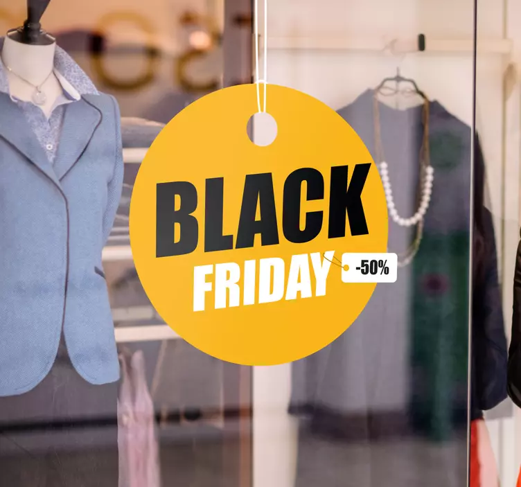 Adesivo per vetrine con scritta Black Friday - TenStickers