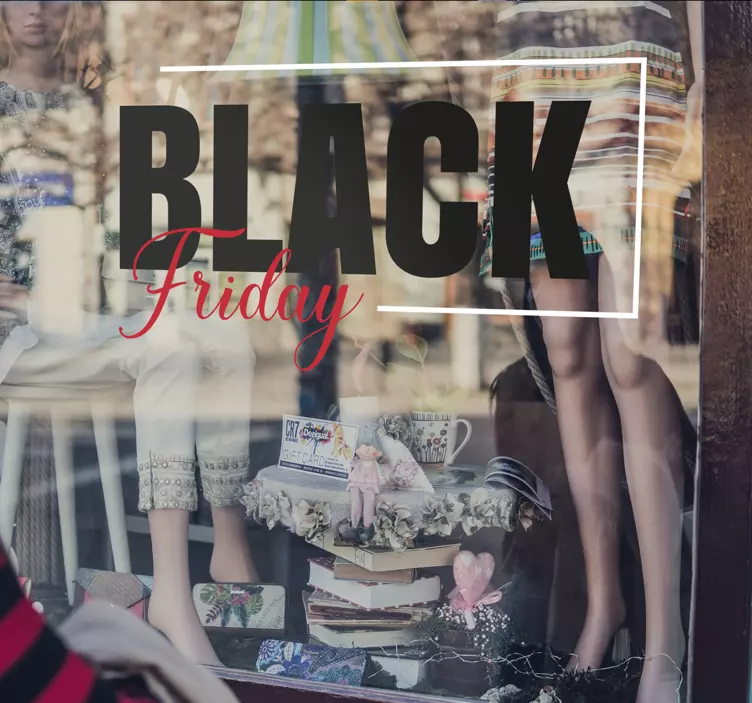 Adesivo per il vetro con scritta "Black Friday" - TenStickers