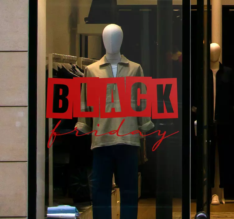 Adesivo per vetrine con Venerdì Nero - TenStickers