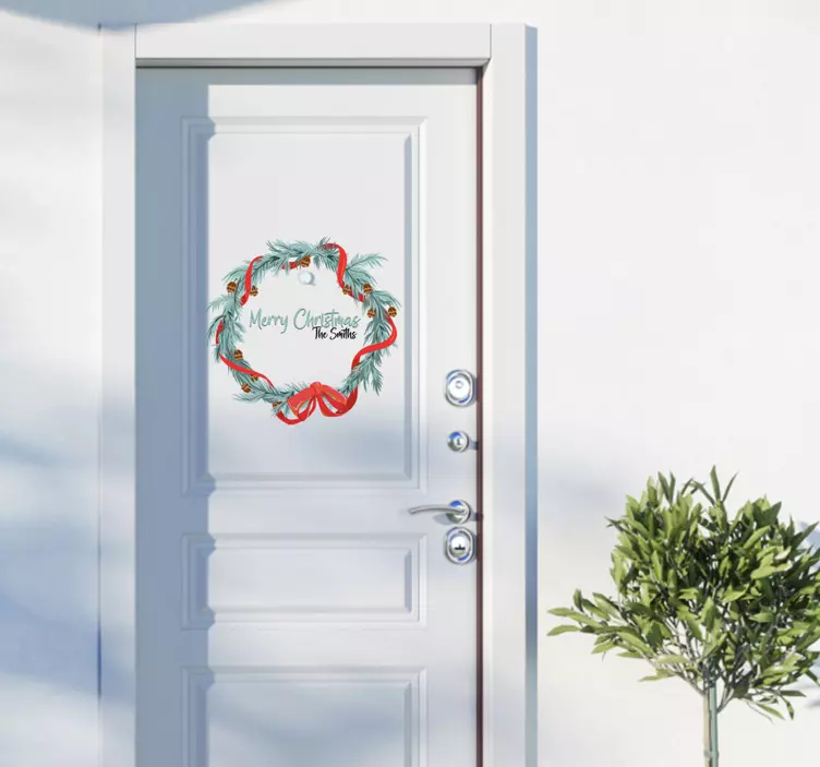 Sticker Natale Corona di Natale - TenStickers