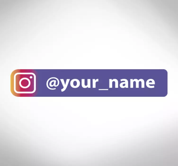 Adesivo Logo instagram viola personalizzato - TenStickers