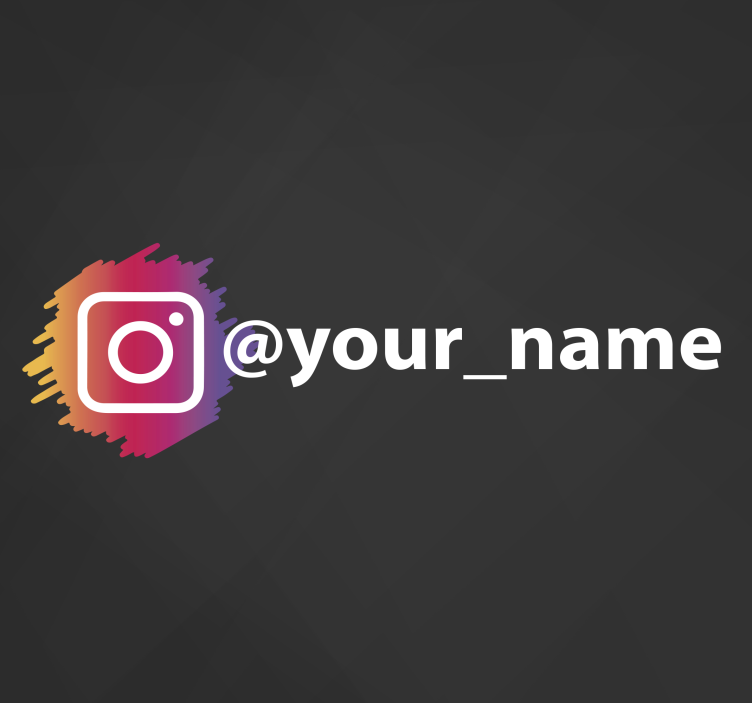 Adesivo per vetrina logo di Instagram personalizzato - TenStickers