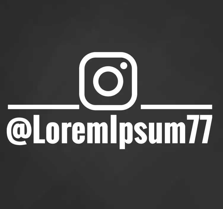 Vetrofania per vetrine Semplice instragram personalizzato - TenStickers