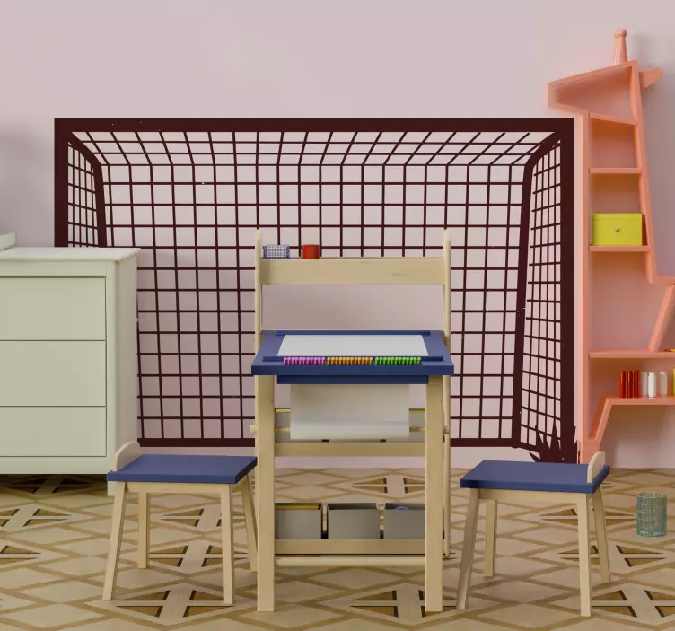 Adesivo murale con rete da calcio - TenStickers