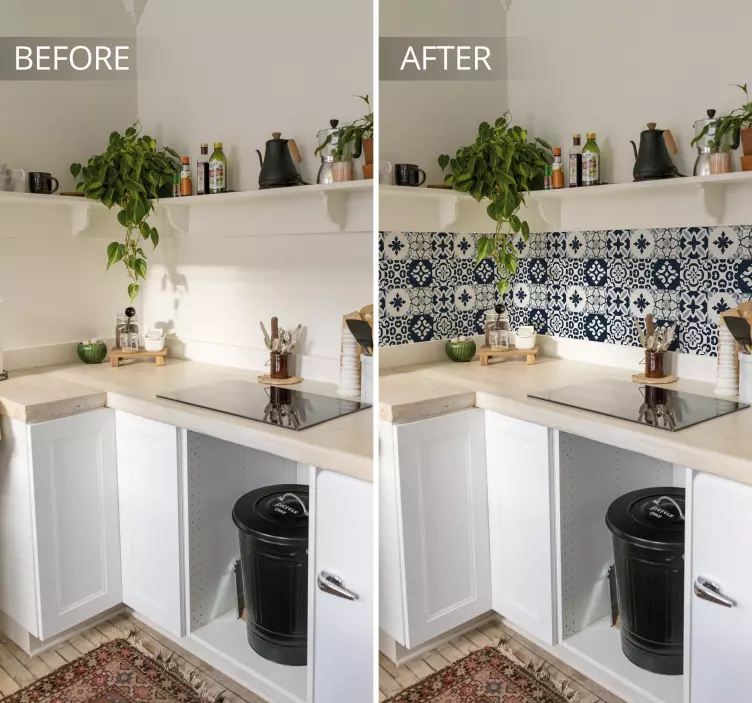 Adesivo decorativo motivi geometrici blu navy - TenStickers