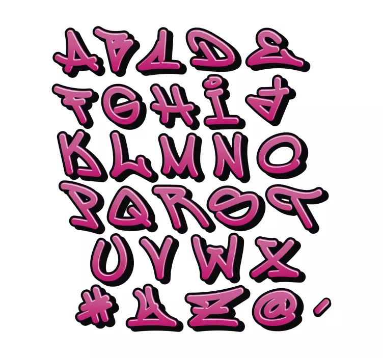 Adesivo personalizzato graffiti per ragazze - TenStickers