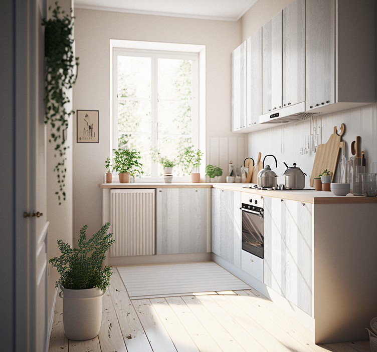 Carta adesiva per mobile legno bianco - TenStickers