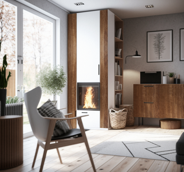 Carta adesiva per mobile legno scuro - TenStickers