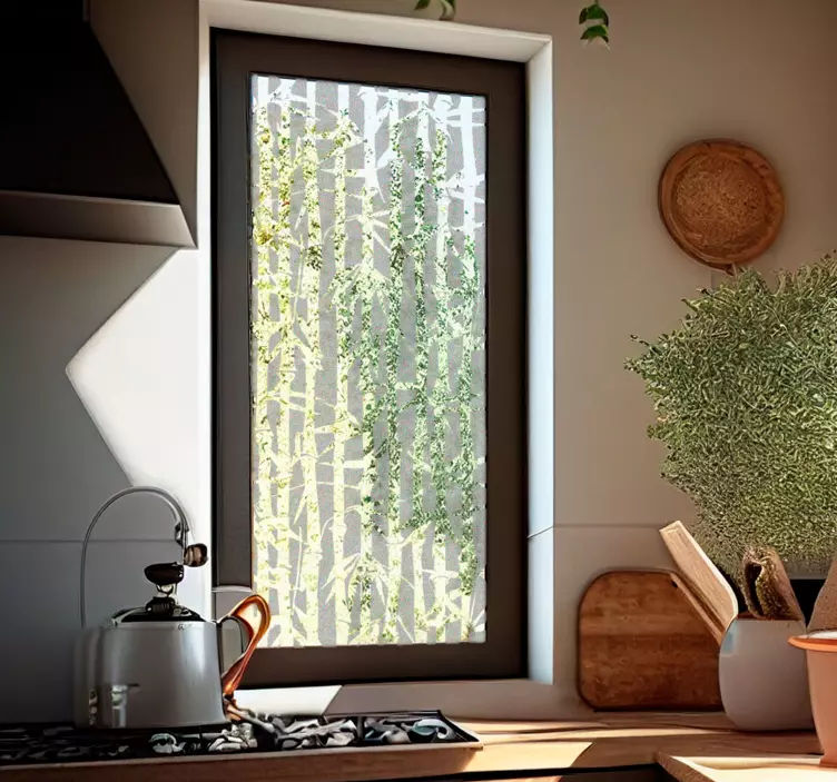 Adesivo per vetri con motivo a bambù - TenStickers