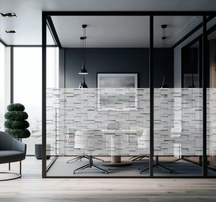 Adesivo per vetri effetto mattone - TenStickers