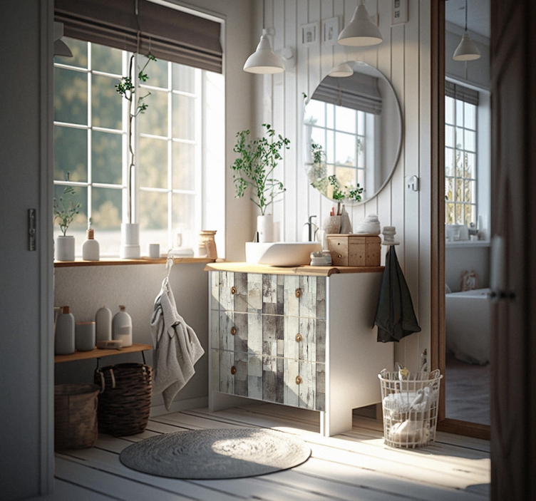 Carta adesiva per mobile legno invecchiato - TenStickers