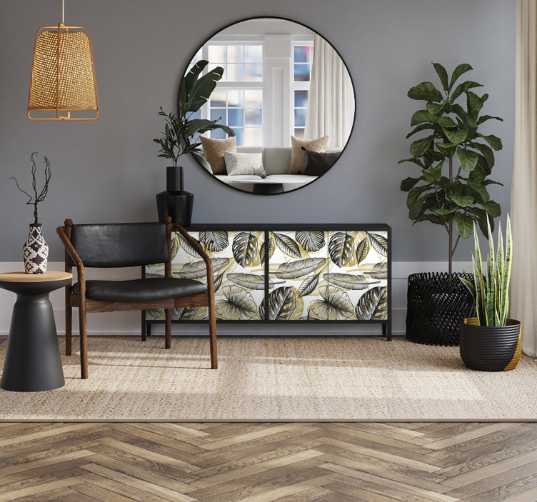 Adesivo per mobile piante tropicali eleganti - TenStickers