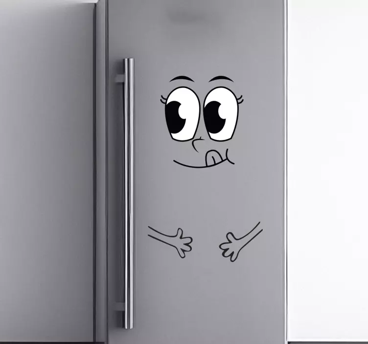 Adesivo per frigo con volto goloso - TenStickers