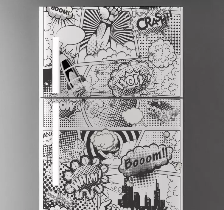 Adesivo frigo con graffiti stile fumetto - TenStickers