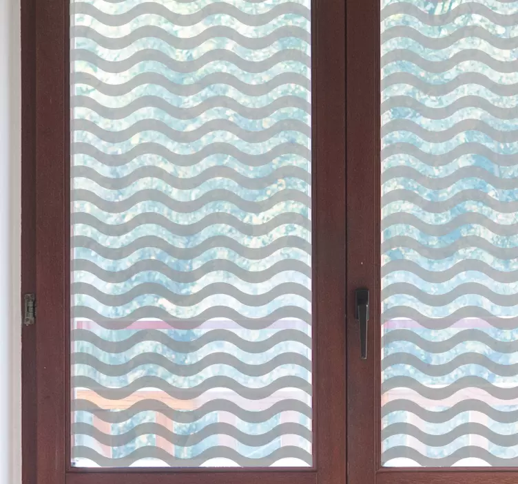 Pellicola adesiva per vetri onde trasparenti - TenStickers