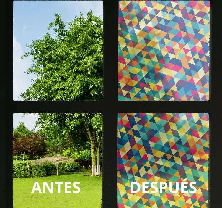 Adesivo per vetri geometrico colorato - TenStickers