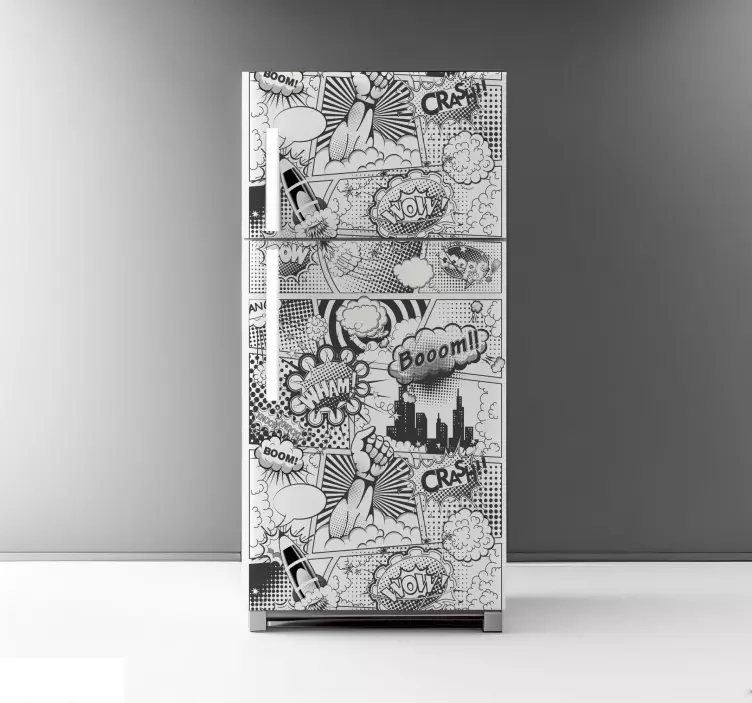 Adesivo frigo con graffiti stile fumetto - TenStickers