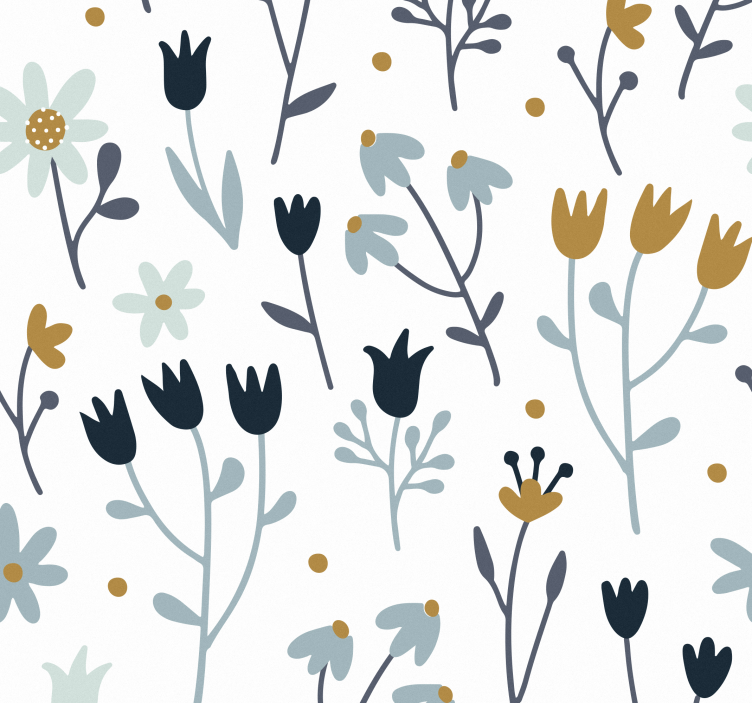 Carta adesiva per mobile con fiori minimal - TenStickers