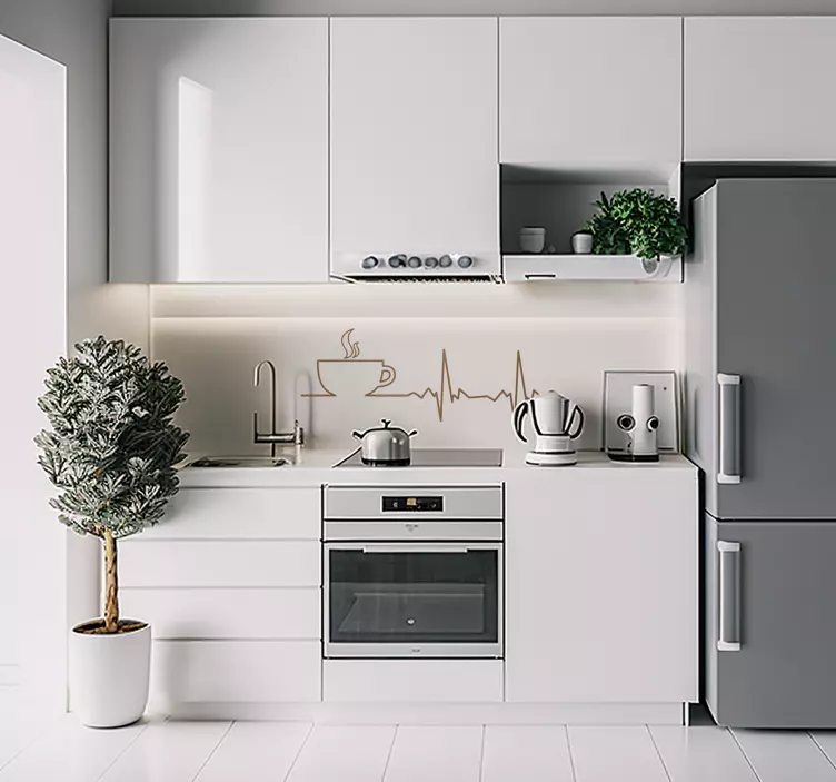 Adesivo cucina caffè battito - TenStickers