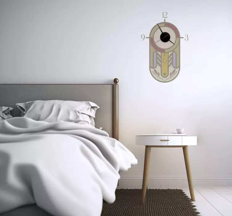 Adesivo con orologio stile minimalista - TenStickers