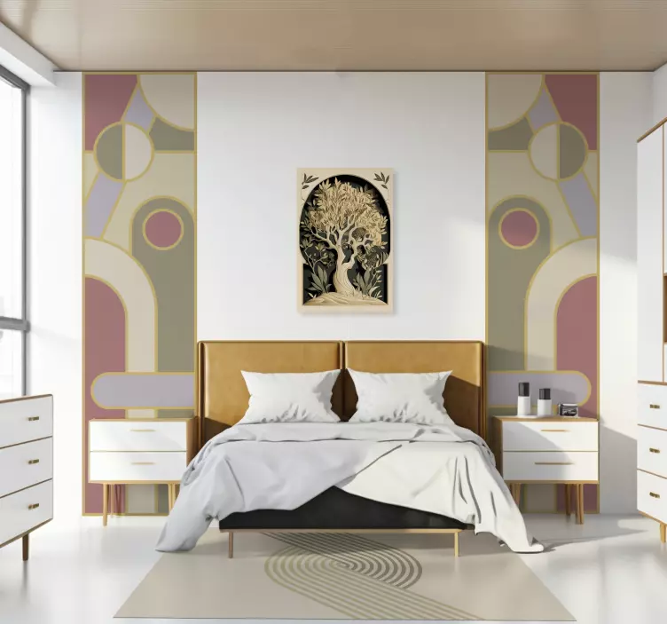 Adesivo forme geometriche circolari colorate - TenStickers