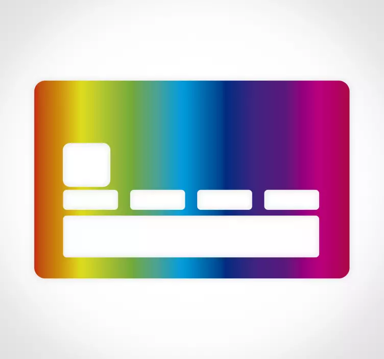 Adesivo carta di credito arcobaleno - TenStickers