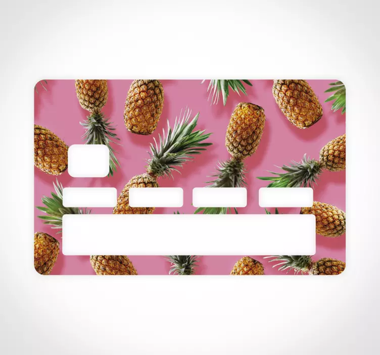 Adesivo carta credito con tanti ananas - TenStickers