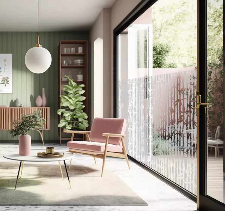 Adesivo per vetri con motivo a bambù - TenStickers