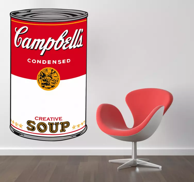 Sticker decorativo zuppa Campbell Warhol - TenStickers
